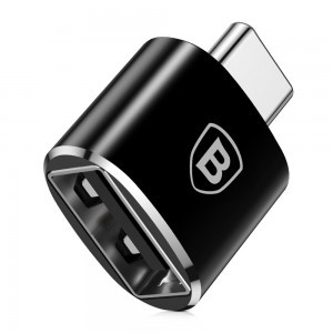 Baseus USB/USB Type-C adapter OTG fekete