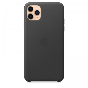 Apple gyári bőr tok Apple iPhone 11 Pro Max fekete (MX0E2ZM/A)