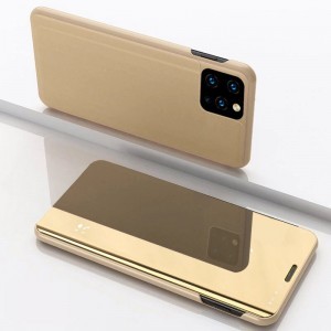 SMD Clear View fliptok iPhone 11 Pro arany, mágneses hátlappal