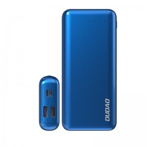 Dudao powerbank gyors töltő 2x USB 20000mAh Quick Charge 4.0 3,7A 45W kék (K12PRO blue)