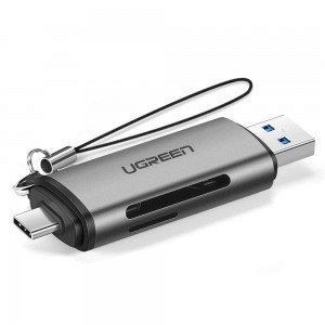 Ugreen USB Type C/ USB 3.0 SD/ micro SD kártyaolvasó szürke