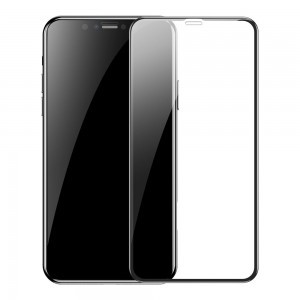 Baseus 0.3mm 3D 9H kijelzővédő üvegfólia iPhone XR/iPhone 11 fekete (SGAPIPH61S-KC01)