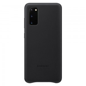 Samsung gyári bőr tok Samsung S20 fekete
