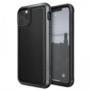 X-DORIA Defense Lux tok iPhone 11 Pro Max fekete szénszál mintás ütésálló