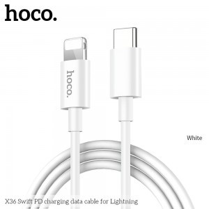 HOCO X36 Swift PD Type-C/Lightning töltő és adatkábel fehér