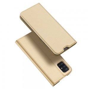Dux Ducis Skin Pro fliptok Samsung Galaxy A51 arany színben