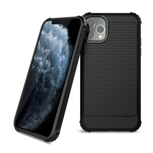 SMD szénszál mintás rugged ütésálló tok iPhone 11 Pro Max