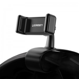 Ugreen univerzális autós kormány felé erősíthető telefontartó fekete (60796)