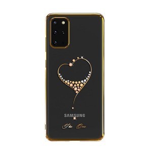 Kingxbar Wish tok Swarovski kristály díszítéssel Samsung S20+ Plus arany