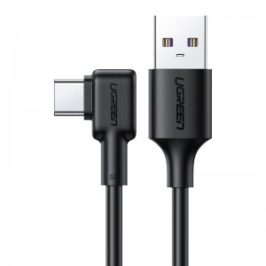 Ugreen elbow USB - USB Type C kábel 5 A QC 3.0 SCP FCP 2 m fekete (20104 US307)
