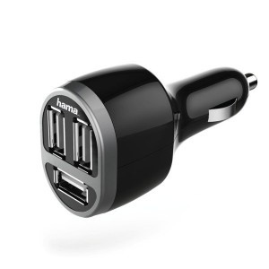 Hama univerzális autós töltő 3xUSB 12V 5.2A fekete