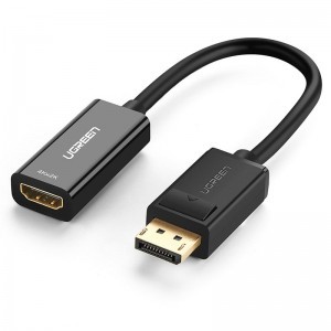 Ugreen HDMI - DisplayPort átalakító adapter 4K 30Hz 12 bit fekete (40363)