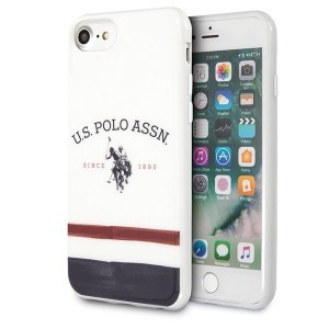 U.S. POLO ASSN. Tricolor Pattern Collection USHCI8PCSTRB tok iPhone 7/8/SE 2020 fehér