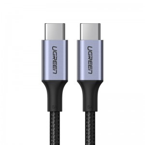 Ugreen USB Type-C/ USB Type-C kábel QC 3.0 FCP 480 Mbps gyorstöltéssel 3A 1m szürke (70427 US316)