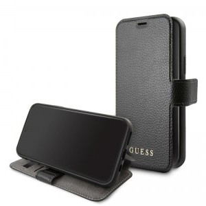 iPhone 12/ 12 Pro Guess GUFLBKSP12MIGLBK Iridescent fliptok fekete