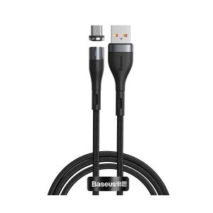 Baseus Zinc mágneses kábel USB/Micro USB 2.1A 1m fekete/szürke (CAMXC-KG1)