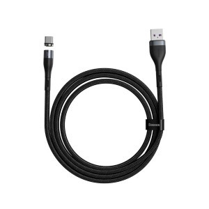 Baseus Zinc mágneses kábel USB/ USB Type-C AFC 5A 1m fekete/szürke (CATXC-NG1)
