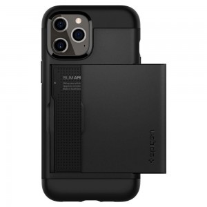 iPhone 12 Pro MAX Spigen Slim Armor CS tok fekete (ACS01623)