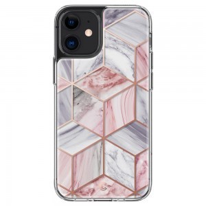 iPhone 12 mini Spigen Cyrill Cecile tok pink márvány mintával (ACS01782)
