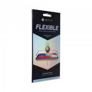 BESTSUIT Flexibilis 5D Nano 9H kijelzővédő üvególia iPhone 12/ 12 Pro fekete