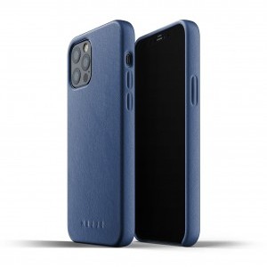Mujjo Valódi bőr tok iPhone 12/ 12 Pro Monaco Blue