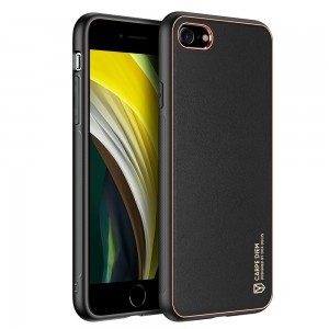 iPhone 7/8/SE 2020/SE 2022 Dux Ducis Yolo TPU és PU bőr tok fekete