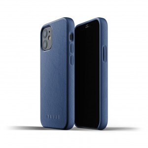 Mujjo Valódi bőr tok iPhone 12 mini Monaco Blue