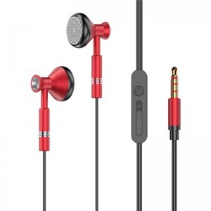 Dudao vezetékes fülhallgató 3.5mm mini jack mikrofonnal piros (X8Pro)