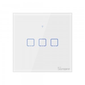 Sonoff T0EU3C-TX három csatornás érintős okos otthon Wi-Fi kapcsoló fehér (IM190314011)