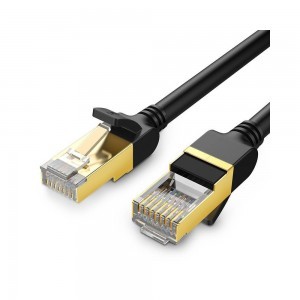 Ugreen Ethernet patchcord kábel RJ45 Cat 7 STP LAN 10Gbps 8m fekete (NW107)