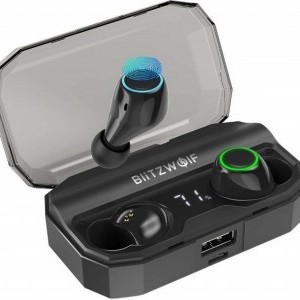 Blitzwolf BW-FYE3S TWS vezeték nélküli fülhallgató kijelzővel Bluetooth 5.0 fekete