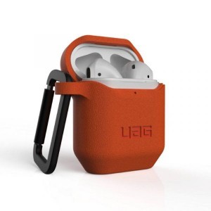UAG Standard Issue Apple Airpods 1/2 fokozott védelmet nyújtó ütésálló szilikon tok narancssárga
