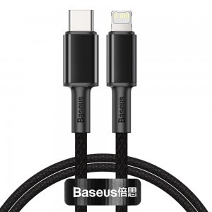 Baseus USB Type-C - Lightning kábel PD 20W 1m fekete (CATLGD-01)