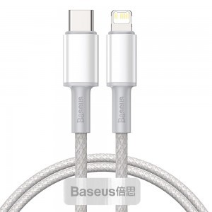 Baseus USB Type-C - Lightning kábel PD 20W 1m fehér (CATLGD-02)