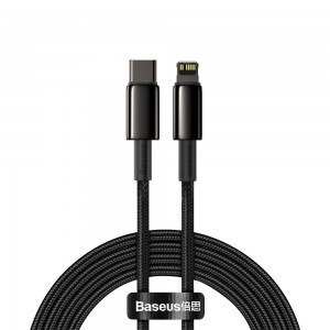 Baseus USB Type-C - Lightning kábel PD 20W 2m fekete (CATLWJ-A01)