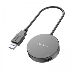 Dudao 4in1 USB elosztó - 1x USB 3.2 Gen 1 / 3x USB 2.0 HUB adapter fekete (A15B)
