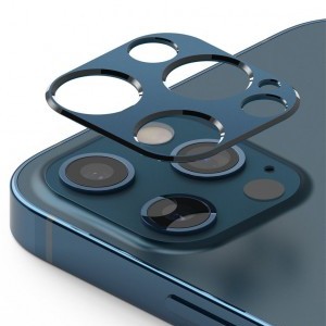 iPhone 12 Pro Max Ringke hátlapi kameralencse védő keret kék (ACCS0016)