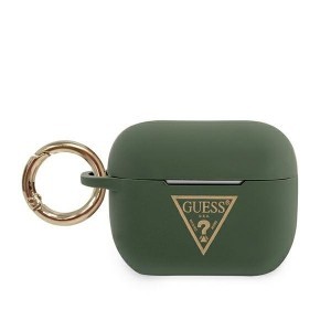 Guess Silicone Triangle GUACAPLSTLKA AirPods Pro tok khaki