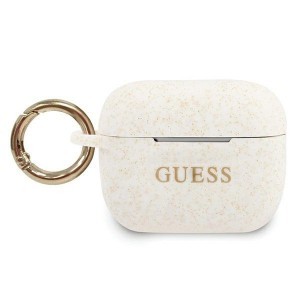 Guess Glitter Silicone GUACAPSILGLWH AirPods Pro tok fehér
