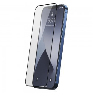 iPhone 12/ 12 Pro Baseus 2x 0,25 mm kijelzővédő üvegfólia fekete (SGAPIPH61P-KC01)
