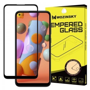 Wozinsky Samsung A11 / M11 kijelzővédő üvegfólia Full Glue 9H Super Tough fekete