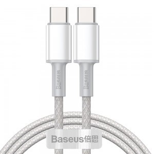 Baseus USB Type C - USB Type C kábel Power Delivery Quick Charge 100W 5A 1m fehér (CATGD-02)