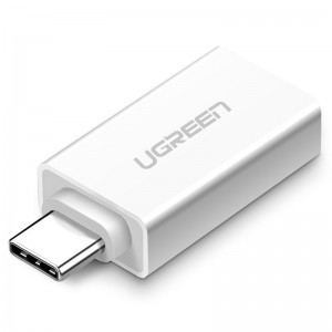 Ugreen USB 3.2 Gen 1 (aljzat) - USB Type-C (csatlakozóvég) OTG adapter fehér (30155)