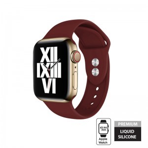 Crong Liquid szíj Apple watch 38/40/41 mm, bordó színben