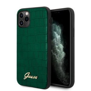 Guess GUHCN65PCUMLCRDG Croco iPhone 11 Pro MAX tok zöld