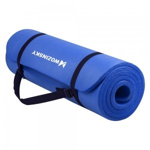 Wozinsky gymnastic csúszásmentes fitness matrac edzéshez 181cm x 63cm x 1cm kék (WNSP-BLUE)