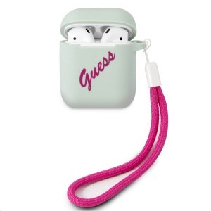 Guess Vintage Silicone GUACA2LSVSBF AirPods tok kék