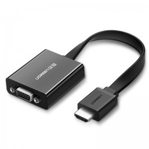 UGREEN HDMI - VGA micro USB / audio 3,5 mm mini jack átalakító adapter fekete (40248)