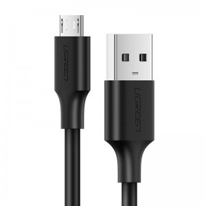 Ugreen USB - micro USB adat és töltő kábel 2.4A 480Mbps 1.5m fekete (US289 60137)