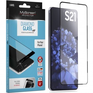 MyScreen Diamond Edge 5D kijelzővédő üvegfólia SAMSUNG S21 fekete